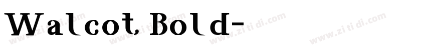 Walcot Bold字体转换